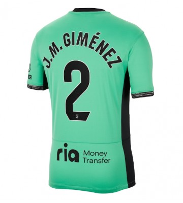 Atletico Madrid Jose Gimenez #2 Tercera Equipación 2023-24 Manga Corta